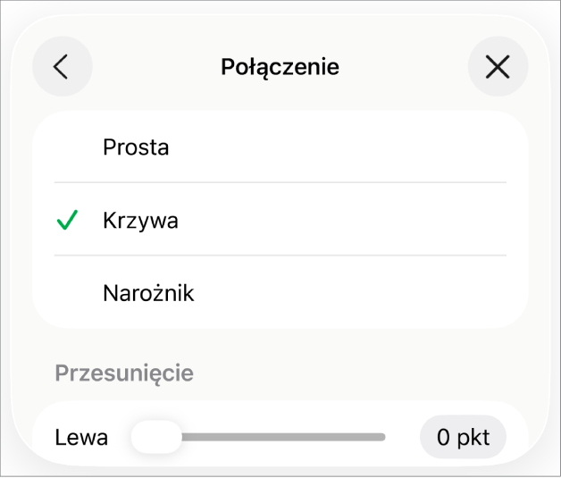 Narzędzia Połączenie z zaznaczonym narzędziem Krzywa.