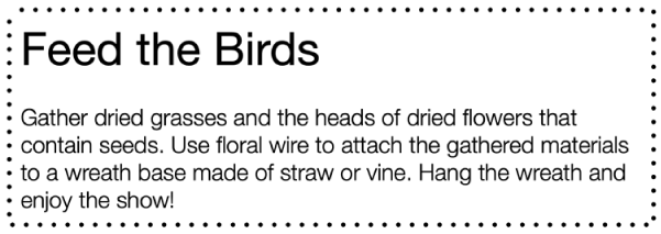 A paragraph with a dotted line border.