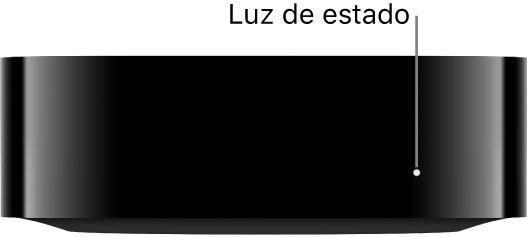 Apple TV com a luz de estado apresentada