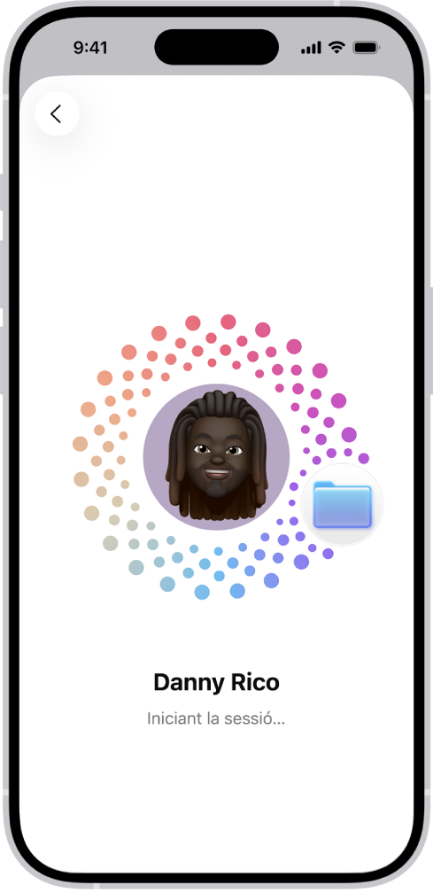 La pantalla d’inici de sessió del compte d’Apple.