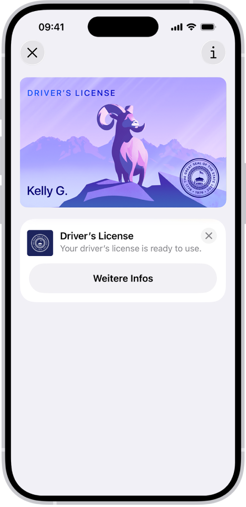 Ein Ausweis in der App „Wallet“.