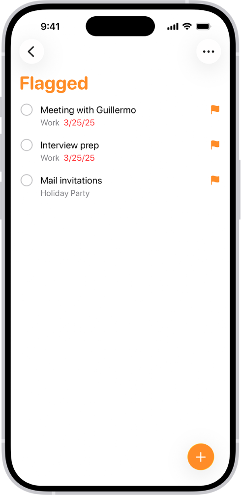 The Flagged Smart List in the Reminders app, which automatically collects all reminders marked with a flag into a single, consolidated list.