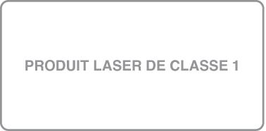 Étiquette indiquant « Produit laser de Classe 1 »