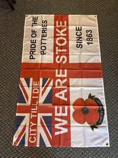 Stoke City Flag 5ft by 3ft - Brand New Stoke City Football Flag 24 Hour Post