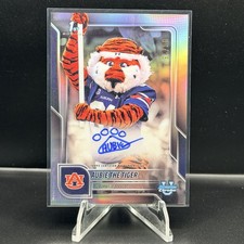 2025 BOWMAN CHROME UNIVERSITY AUBIE THE TIGER /25 AUTOGRAPH NO. BCM-AUB SSP RARE