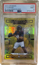 2023 CJ Stroud Obsidian Gold Flood #140 RC Rookie 03 /10 Houston Texans PSA 9