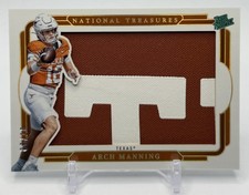 2025 National Treasures Collegiate Arch Manning Patch /10 Nasty T Patch Texas
