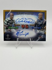 2024-25 Topps Finest UCC Henrik Larsson & Paul Gascoigne Rivals Auto Gold /50