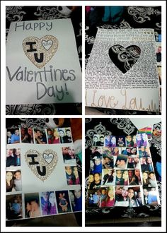 several pictures of people and hearts with the words happy valentine's day written on them