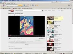 an image of a webpage with anime characters on it's screenshots