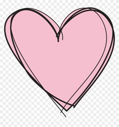 a pink heart on a white background, with lines in the shape of a heart