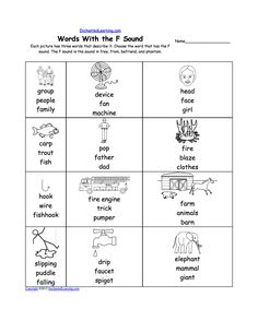 worksheet with words and pictures on it