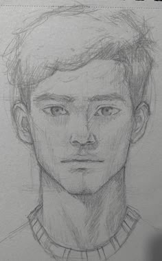 a pencil drawing of a man's face