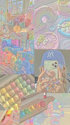 Pastel Rainbow Aesthetic, Kidcore Aesthetic Wallpaper, Kidcore Wallpaper, Pastel Kidcore, Rainbow Wallpaper Iphone, Soft Kidcore Aesthetic, Soft Kidcore, Iphone Wallpaper Preppy, Cute Iphone Wallpaper Tumblr