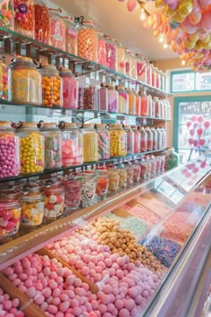 a candy store filled with lots of colorful candies