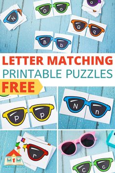 the letter matching printable puzzles are great for kids to practice their letters and numbers