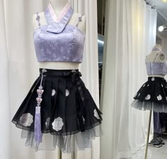 Modern Hanbok Outfit, Modern Hanbok Kpop, Hanbok Style Skirt, Formal Modern Hanbok, Korean Hanbok Modern, Modernized Korean Hanbok, Sanrio Clothes, Hanbok Modern, Pretty White Dresses