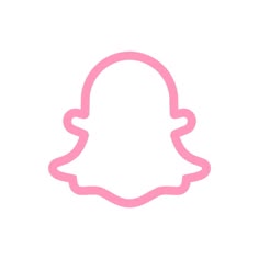 a pink snap icon on a white background
