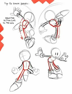 how to draw cartoon characters with different poses