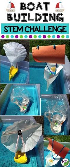 the boat building stem challenge is complete with instructions to make it in an ice chest