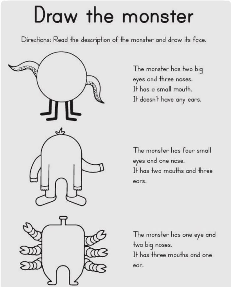 an image of a monster with the words draw the monster
