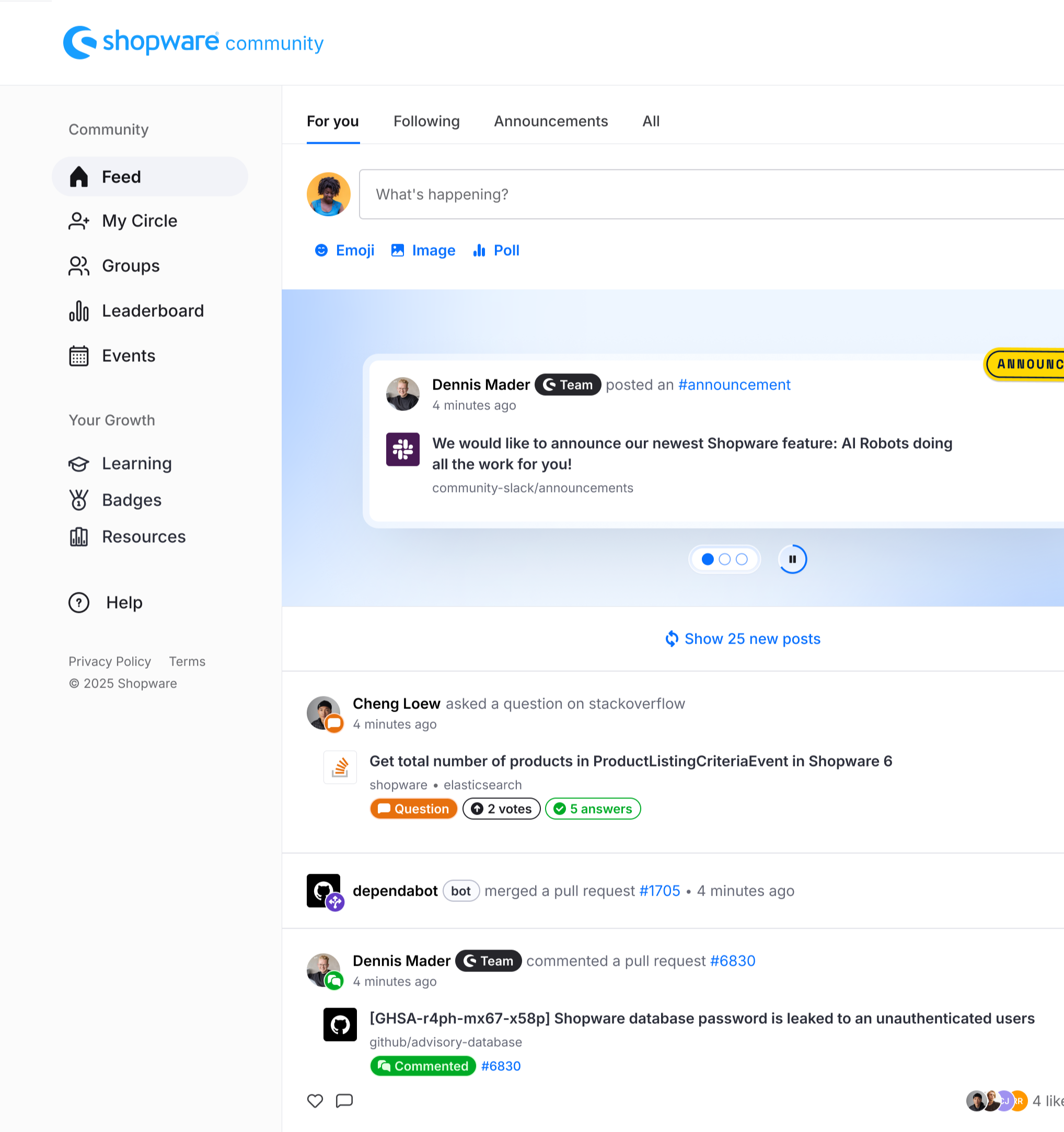 Teaser of a visionary redesign of the Community Hub website