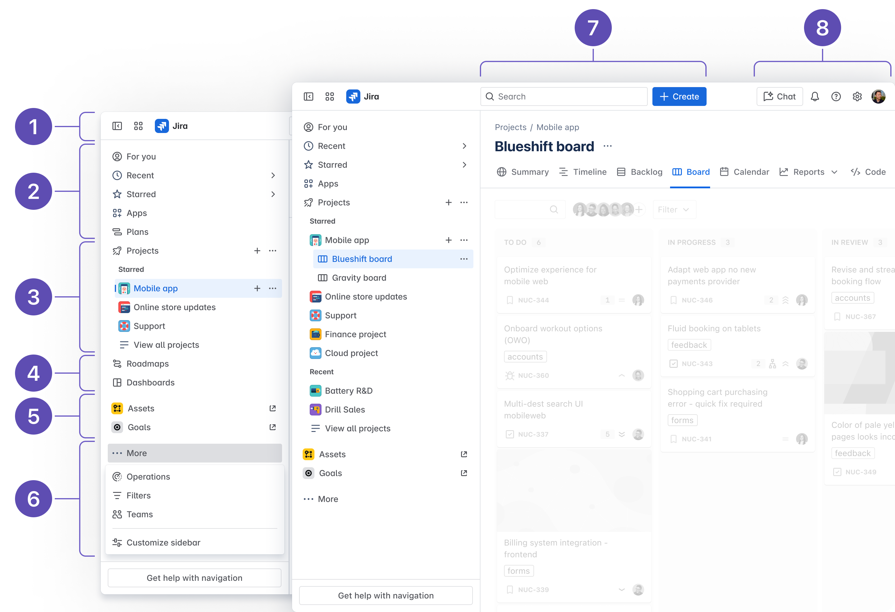 Jira の新しいナビゲーション