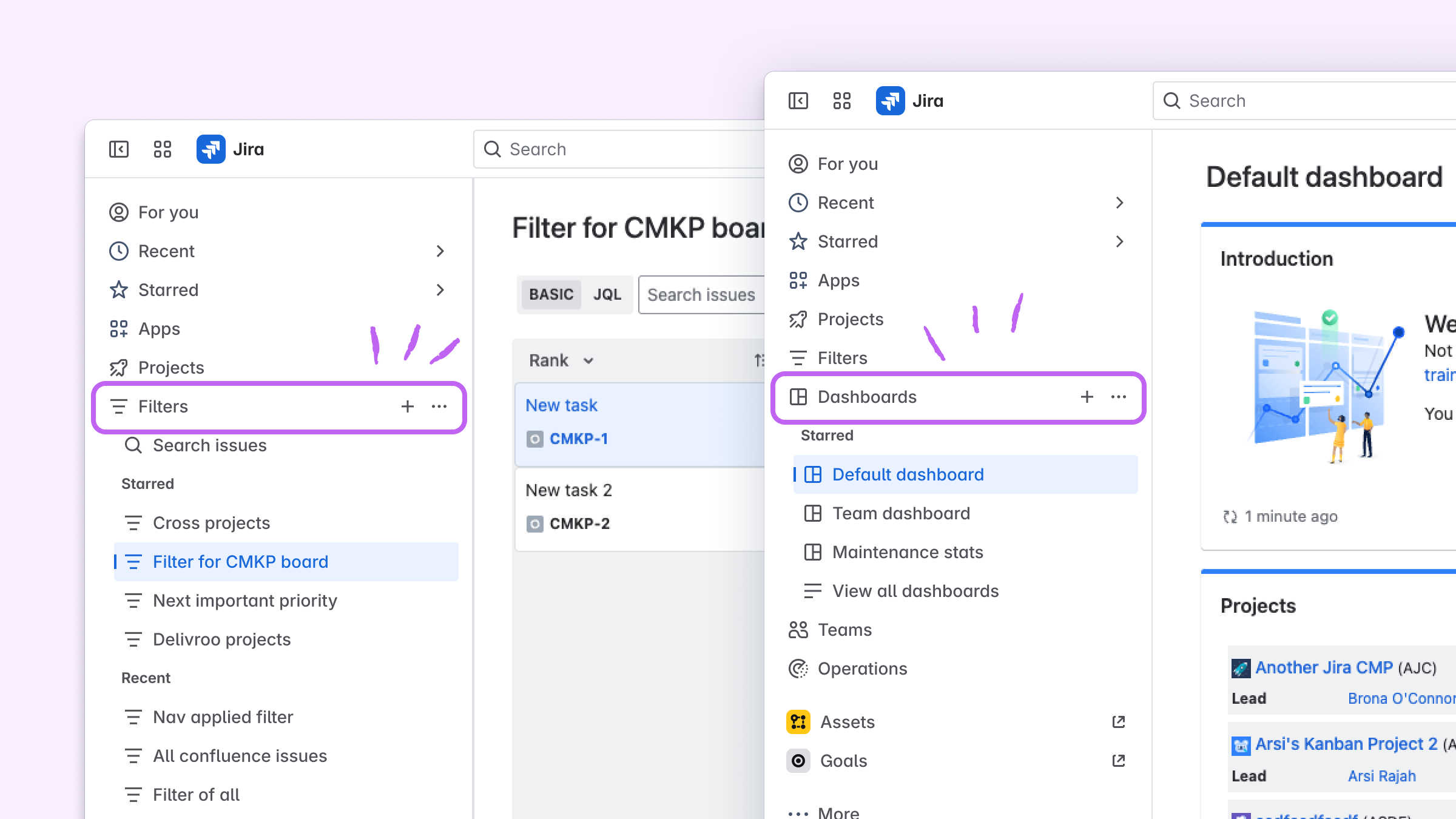 Jira のフィルターとダッシュボード