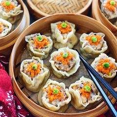 Pork and Ear Mushrooms Shumai A picture of Pork and Ear Mushrooms Shumai.
