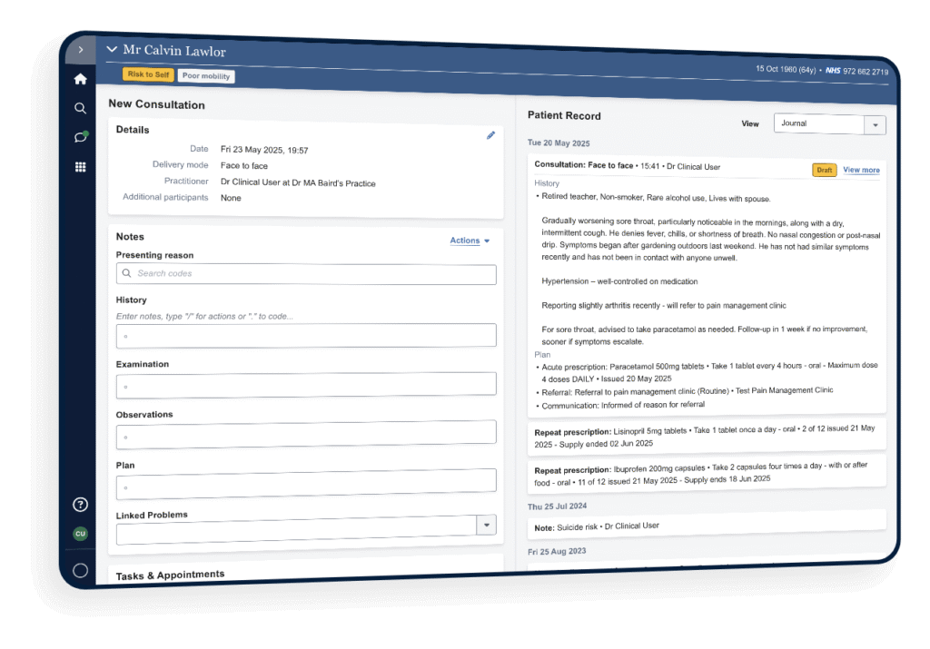 Take quick, flexible actions inside or outside consultations