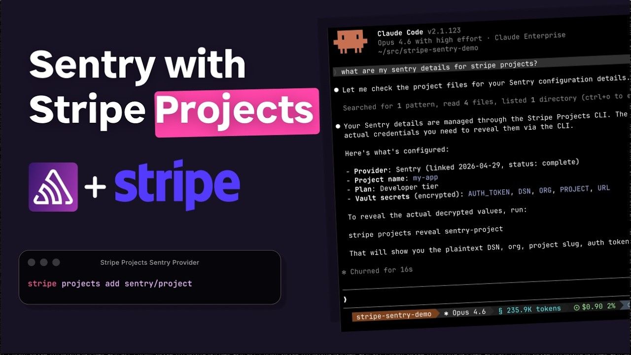 Sentry + Stripe Projects