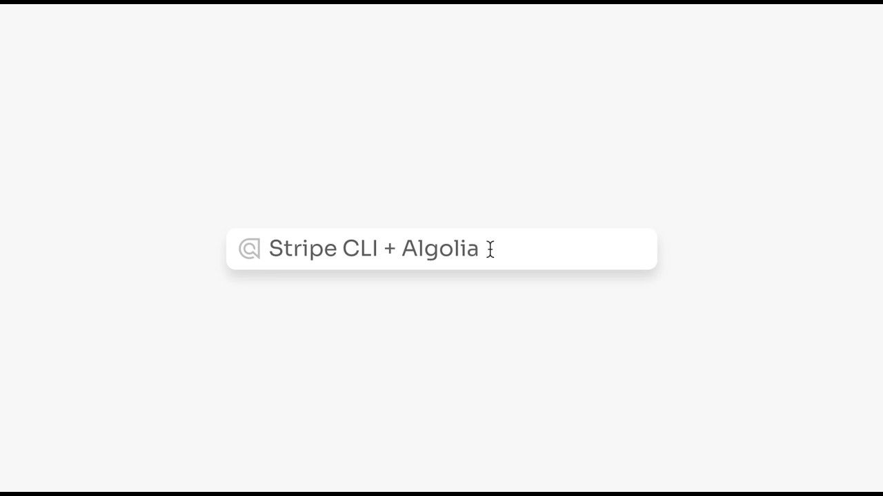 Algolia + Stripe Projects