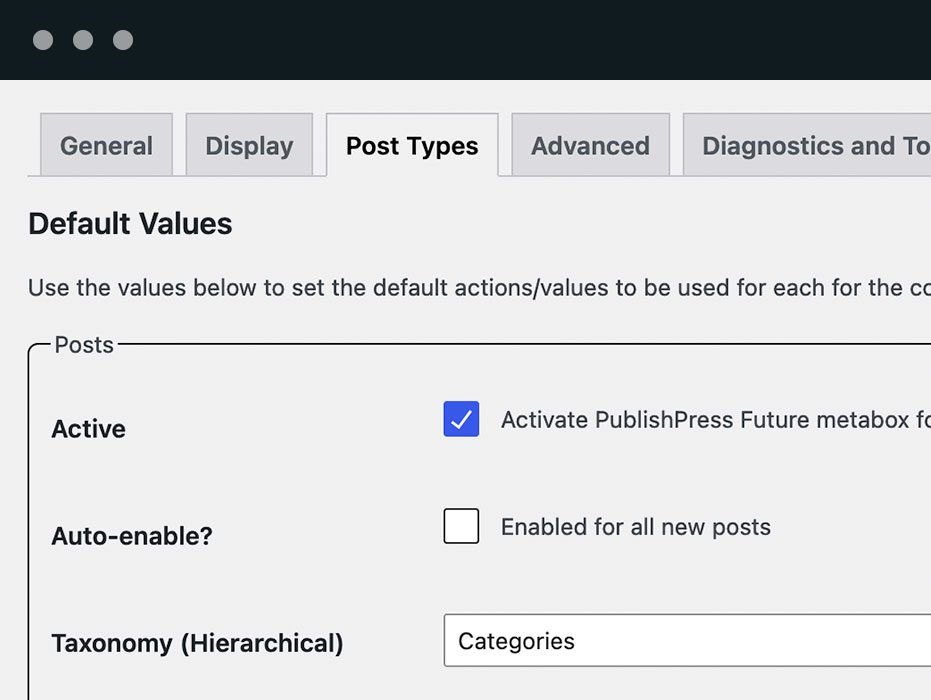 Custom post type support