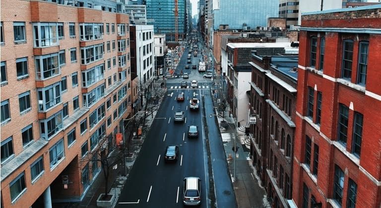 Downtown Toronto at rush hour