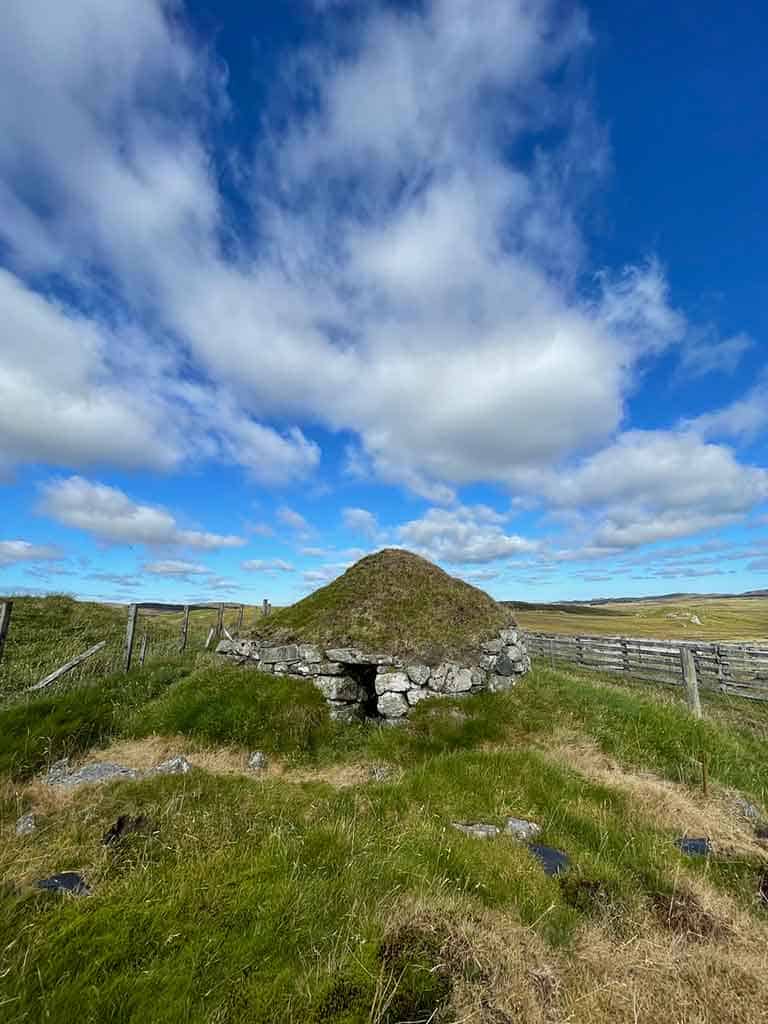 HOME 19 A stone built, turf roofed small summer shieling