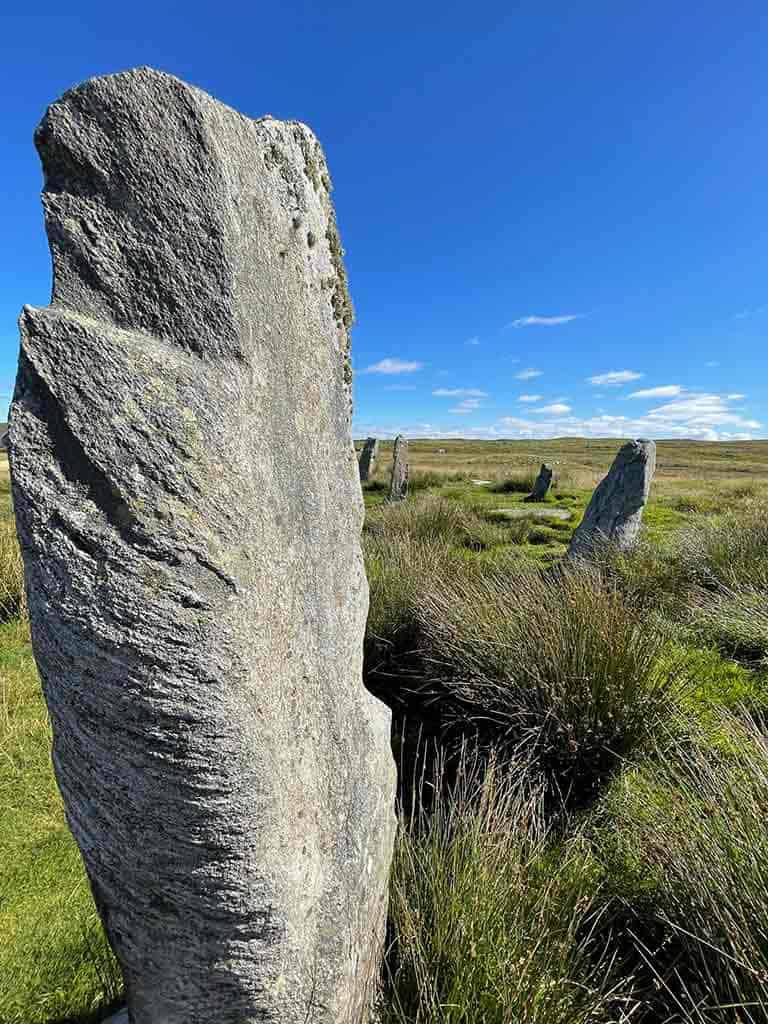 HOME 18 Ancient gneiss rocks of one of the smaller Callanish stone circles