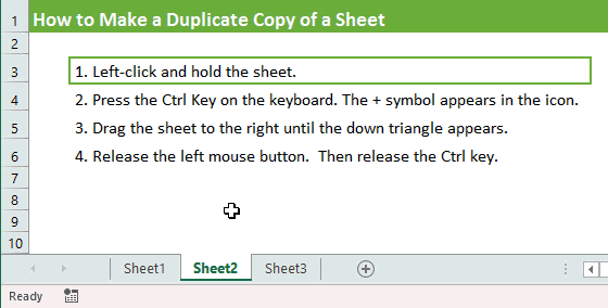 Making a duplicate copy of a sheet Making a duplicate copy of a sheet