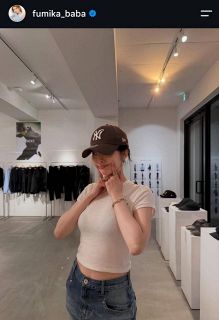 【実際の投稿】「透けとる」馬場ふみか、ピタTシャツで夏全開コーデ