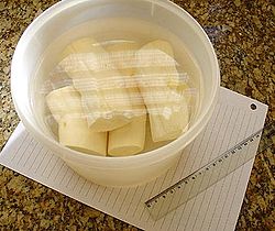 Tuberous root, peeled and soaking to reduce toxicity