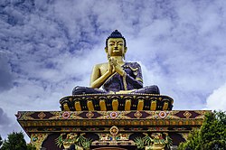 Photo of a golden Buddha statue