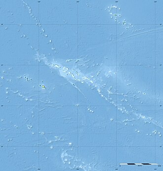 Papeete på kartan över Franska Polynesien.