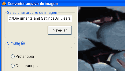 Menu converter arquivo imagem