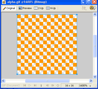 screenshot mostrando o fundo alfa