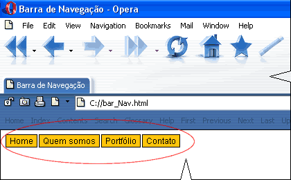 Renderização da barra, estilizada