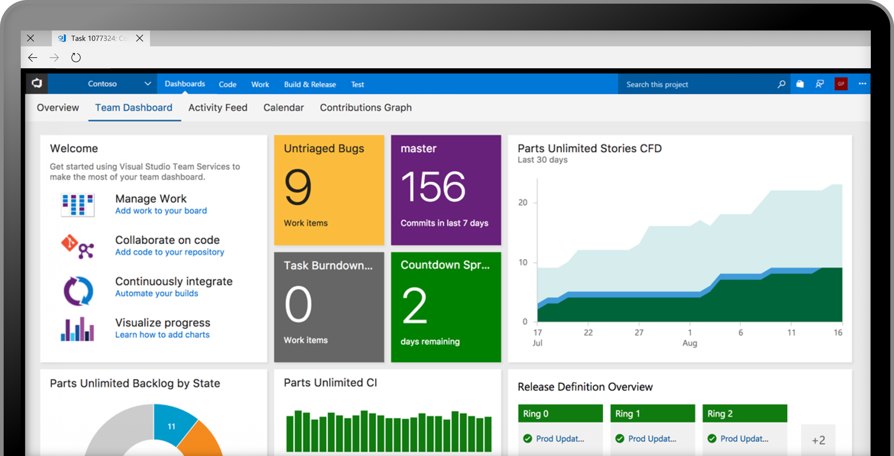 Microsoft App Center screenshot