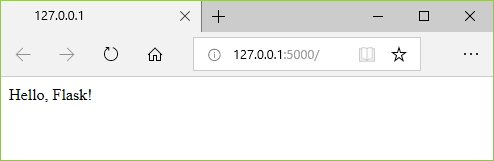The running app in a browser