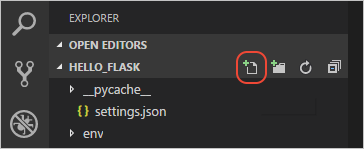 New file icon in Explorer View