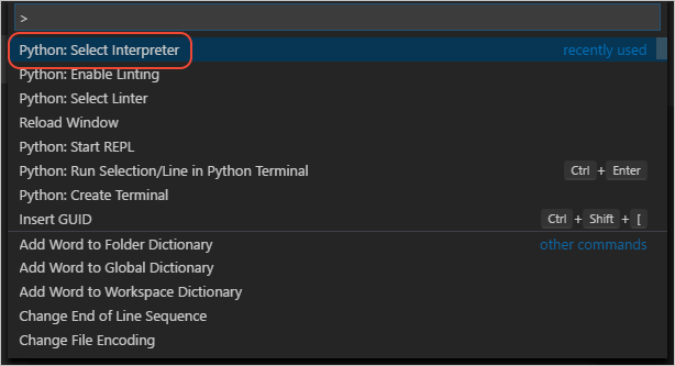 Opening the Command Palette in VS Code