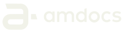 White Amdocs logo