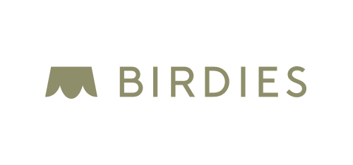 Birdies logo in tan